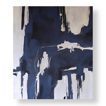 Load image into Gallery viewer, DARK BLUE abstract painting
