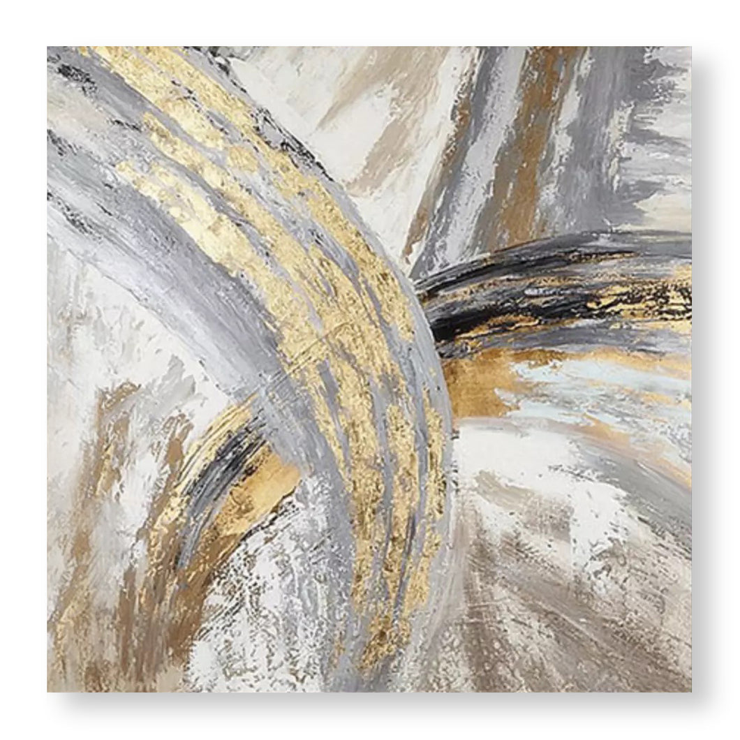 Gray & Gold Abstract