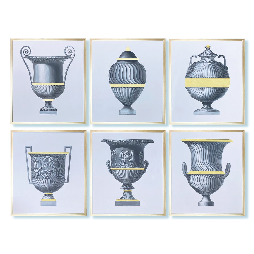 Set of 6 Roman Vases