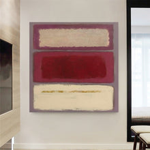 Load image into Gallery viewer, Beige and Red Square Abstract Painting
