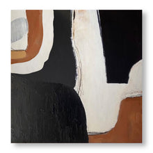 Load image into Gallery viewer, White Brown Black Abstract Painting
